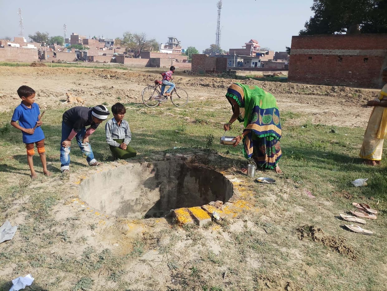 rumour, villege, well, devoty, firozabad