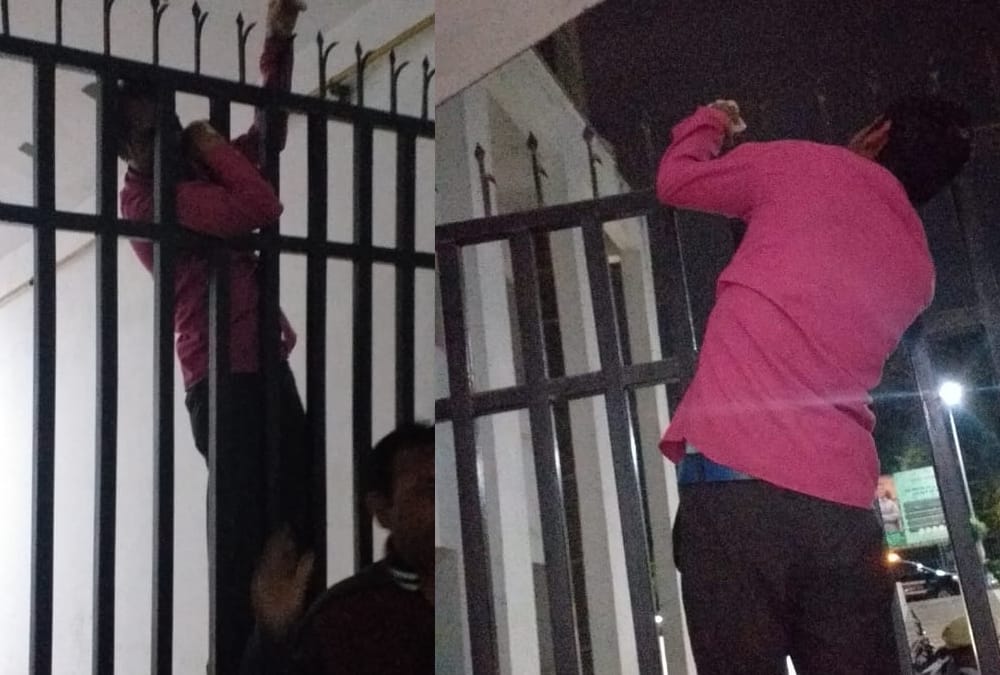 iron angle penetrated through a man's hand in kgmu shatabdi in lucknow