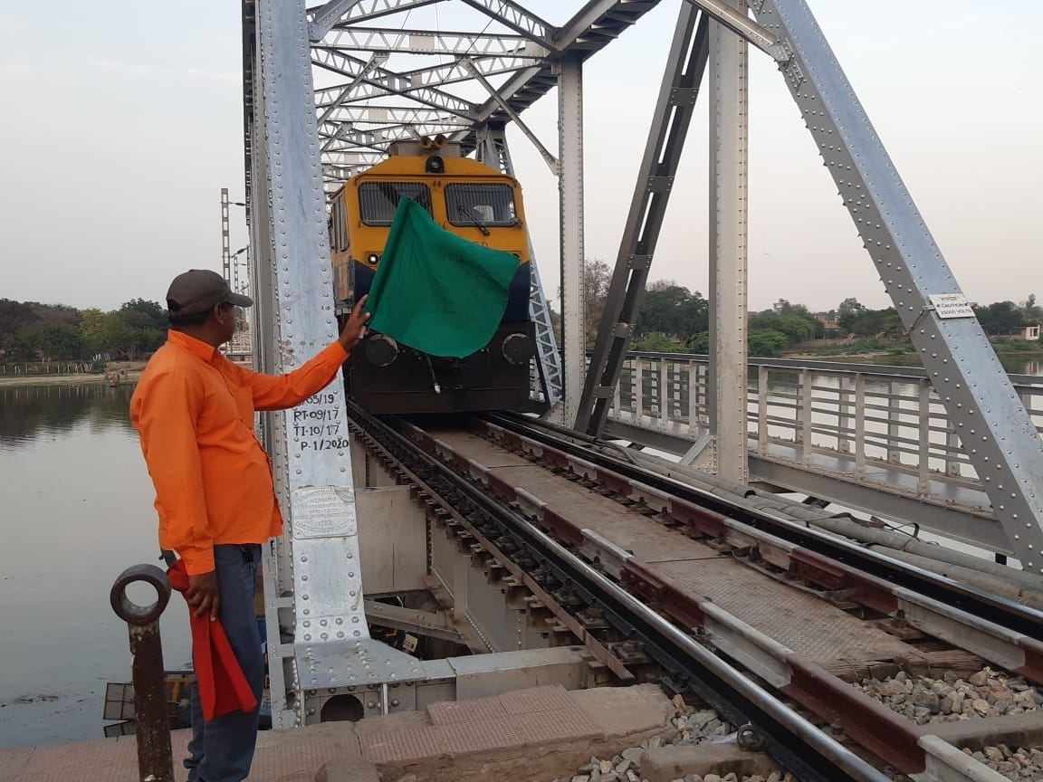 Railway bridge damaged