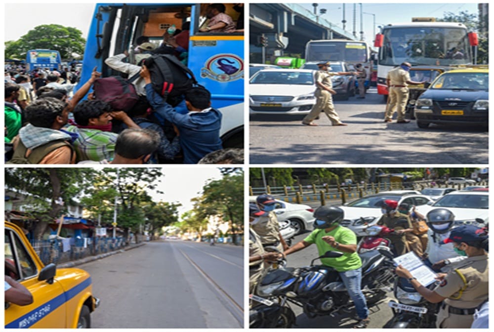 Somewhere the streets were deserted and Somewhere not, see the condition of lockdown in pictures