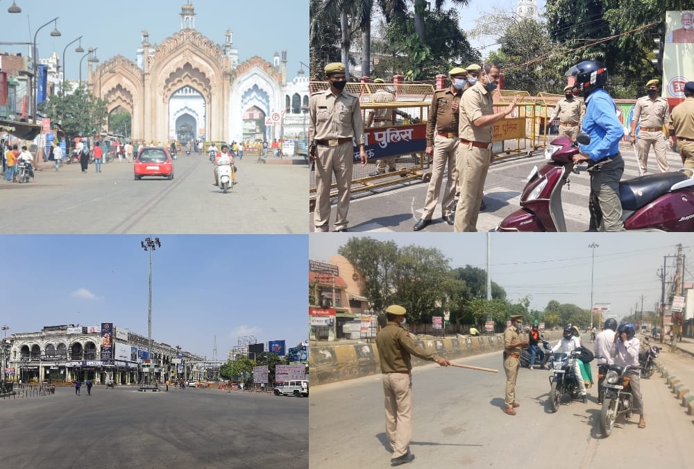 People come out of home even in lock down in Lucknow.