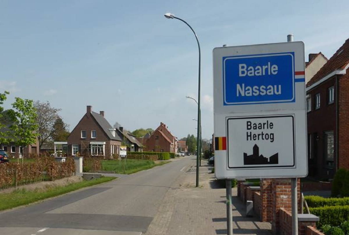The house between two countries Baarle Hertog and Baarle Nassau villages is famous for its complicated borders