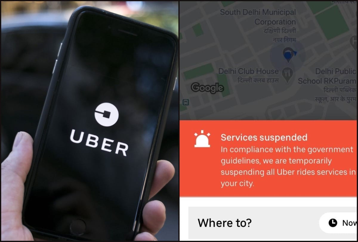 Lockdown in Delhi News in Hindi Uber Services temporarily suspends all ride