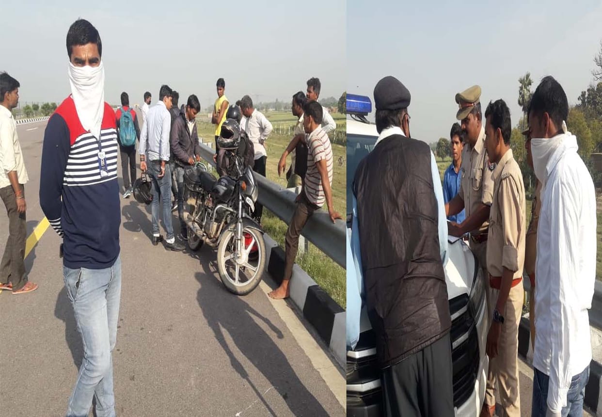accident on Agra Lucknow expressway in kannauj