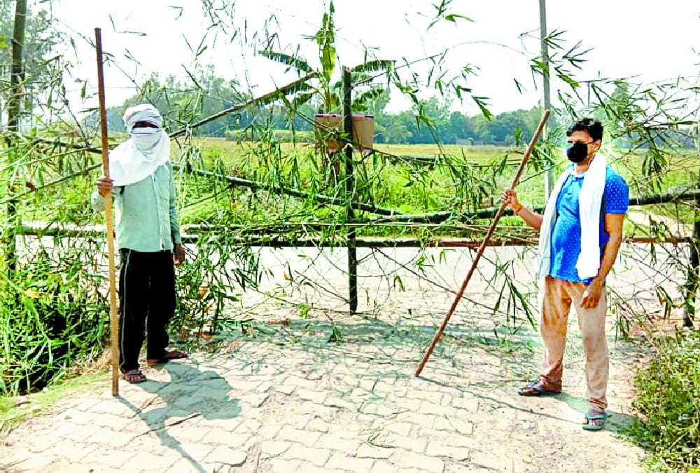 Village pradhan declared curfew in a village of Ambedkarnagar.