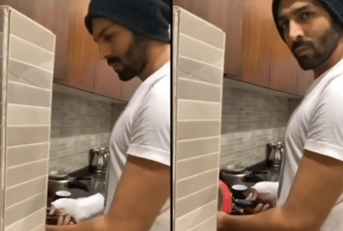 coronavirus effect Kartik Aaryan katrina kaif washing utensils in self isolation