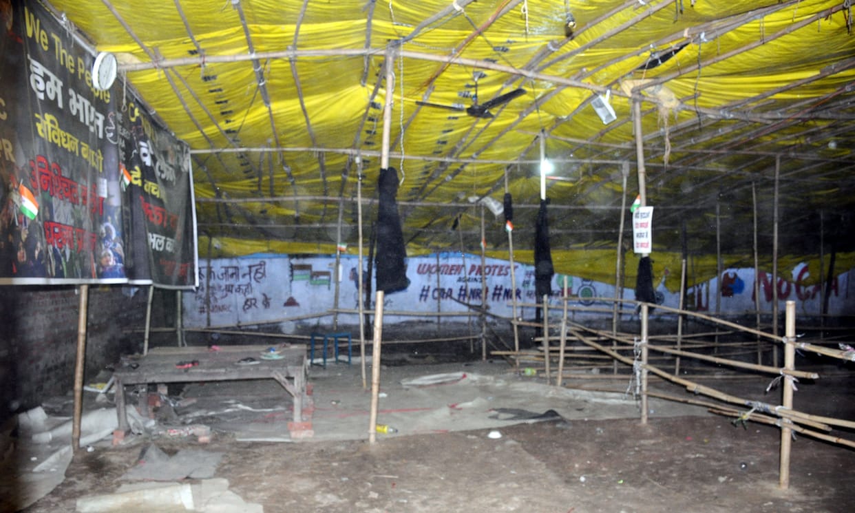 caa protest ended in sambhal for corona virus