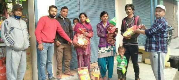 Youth society distributed ration to poor laborers