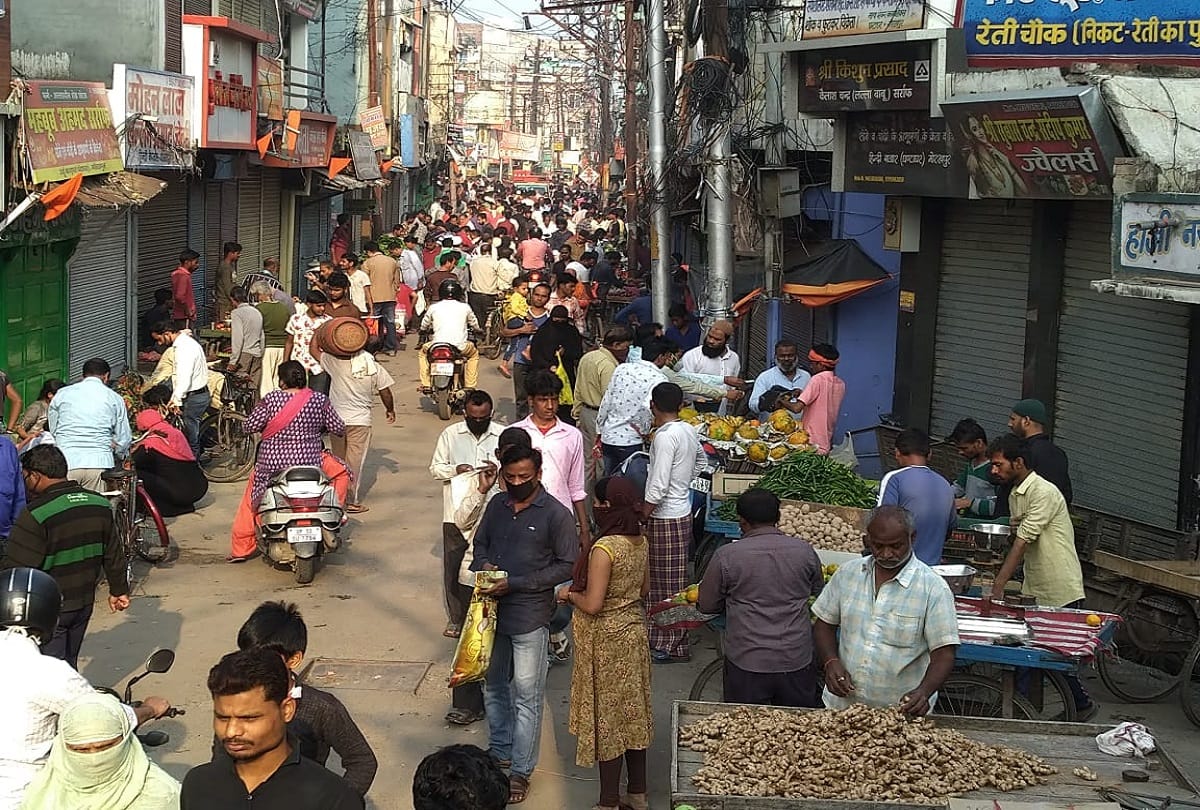 Lockdown in India News in Hindi: see photos of north indian cities how people following it essential good shops open