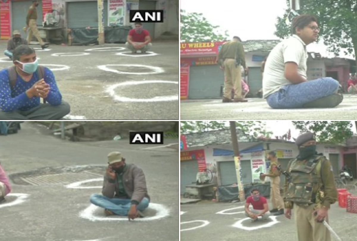 Lockdown in Jammu: Police taught people like 'social distancing'