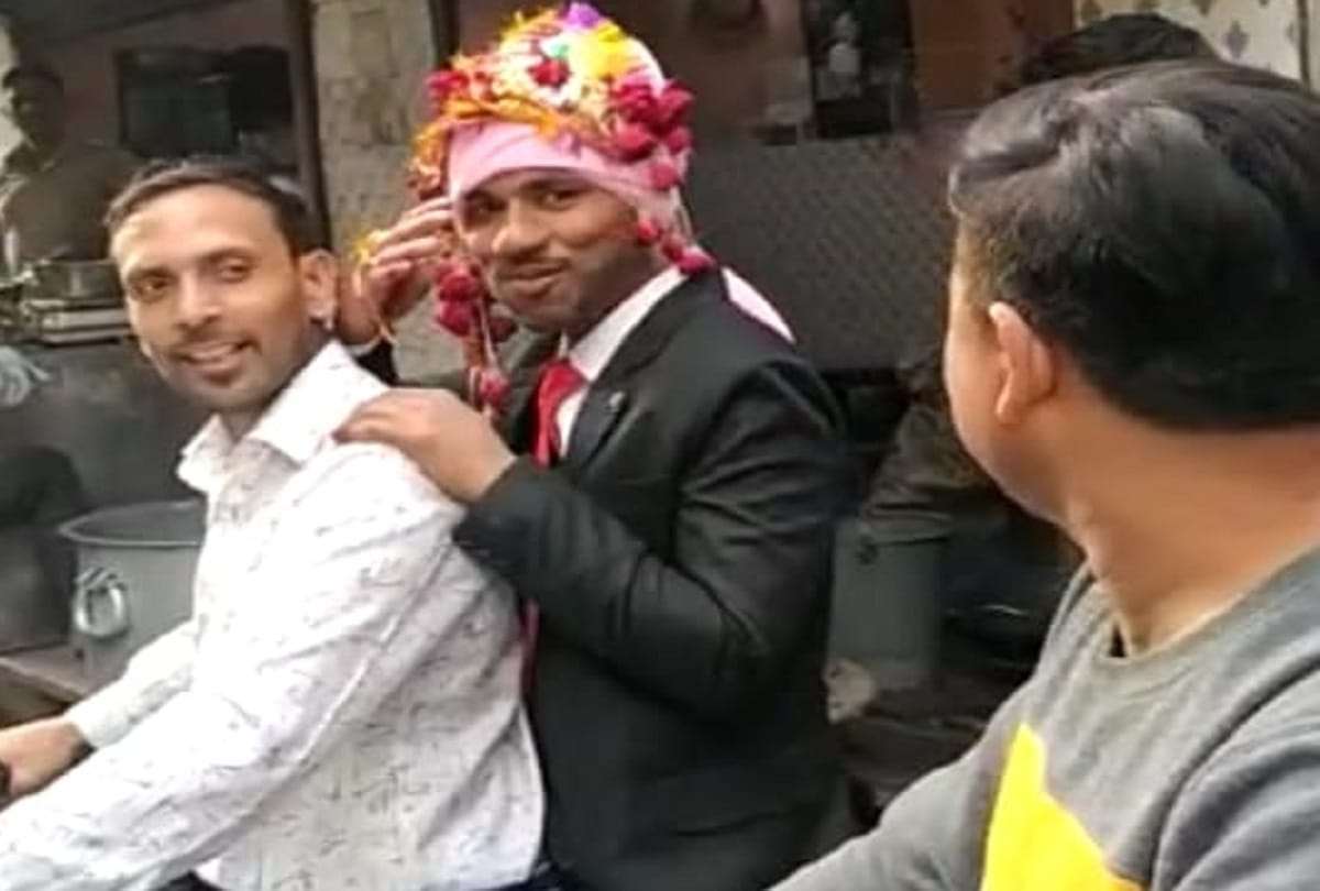 groom wearing mask with four barais arrives at bride house in lakhimpur kheri see photos