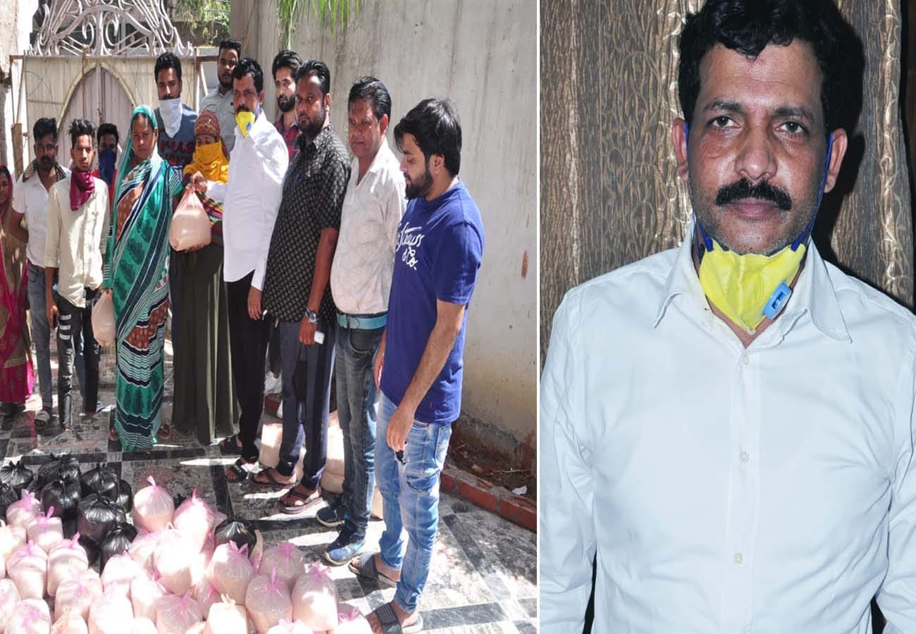 Kanpur Lockdown: Socialist came out in battle with Corona, distributed eight tons of wheat and rice