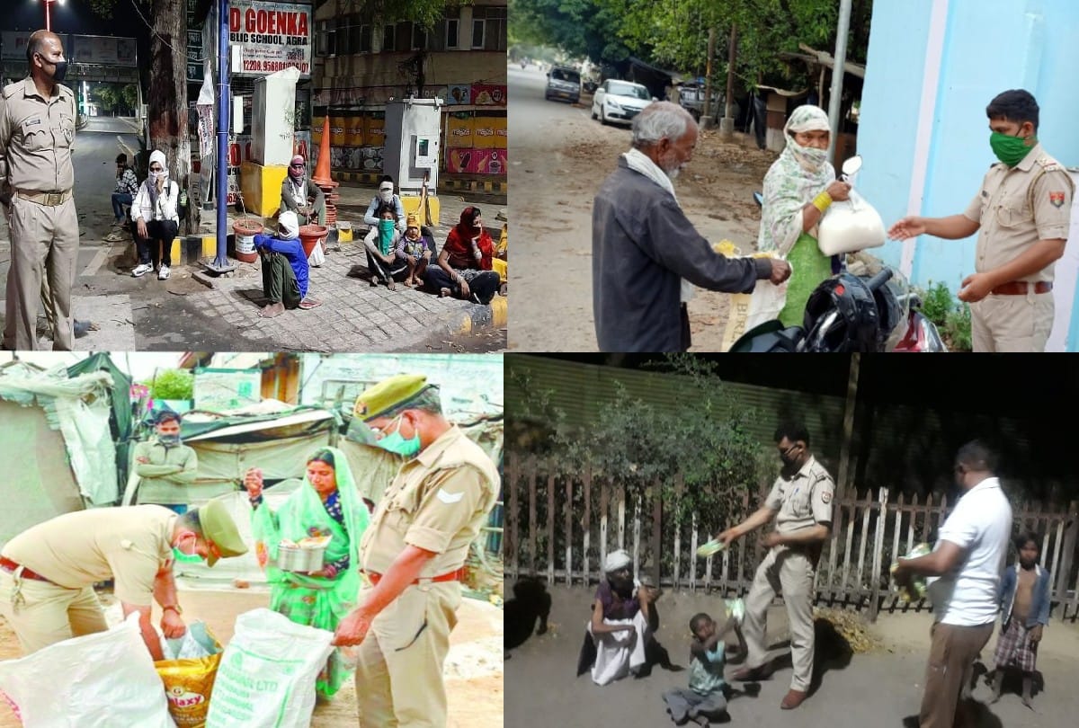 Lockdown News Update In Hindi: Police helping poor people in agra