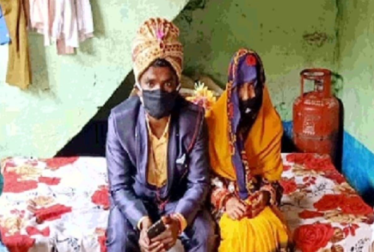 groom wearing mask with four barais arrives at bride house in lakhimpur kheri see photos