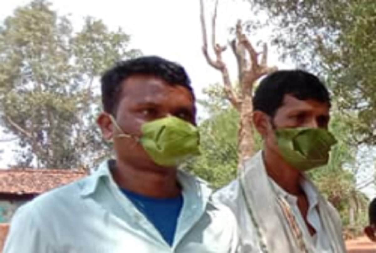 Bastar tribals made masks from Leaf to avoid corona virus