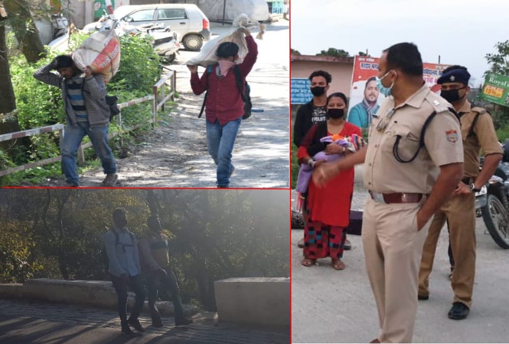 Lockdown in Uttarakhand: Women carry child and walked, Reached from delhi to uttarakhand, Photos