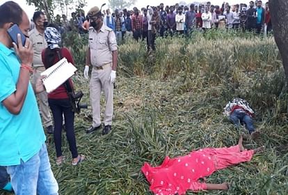 Bulandshahr dibai boy girl dead body found hanging on tree police suspect horror killing