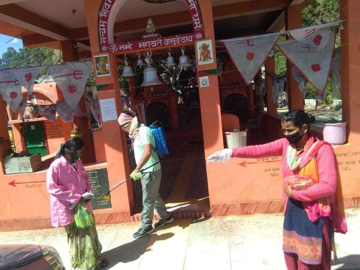 Various wards of the city were sanitized