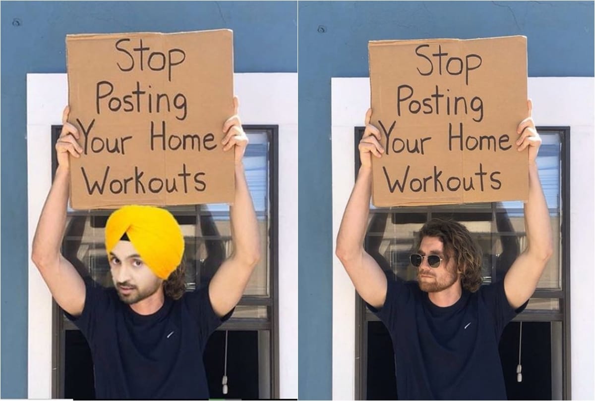 Diljit Dosanjh viral post saying Stop Posting Home Workouts