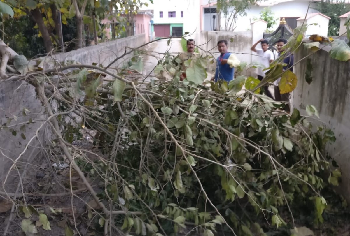 People Closed the road to Malhanpar village due to Coronavirus