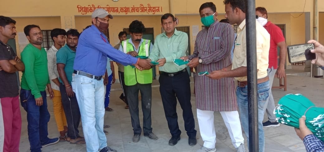mask donated to palika workers