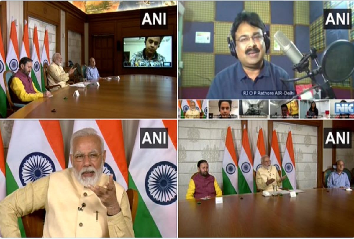 Coronavirus Prime Minister Narendra Modi today interacted with Radio Jockeys via video conference