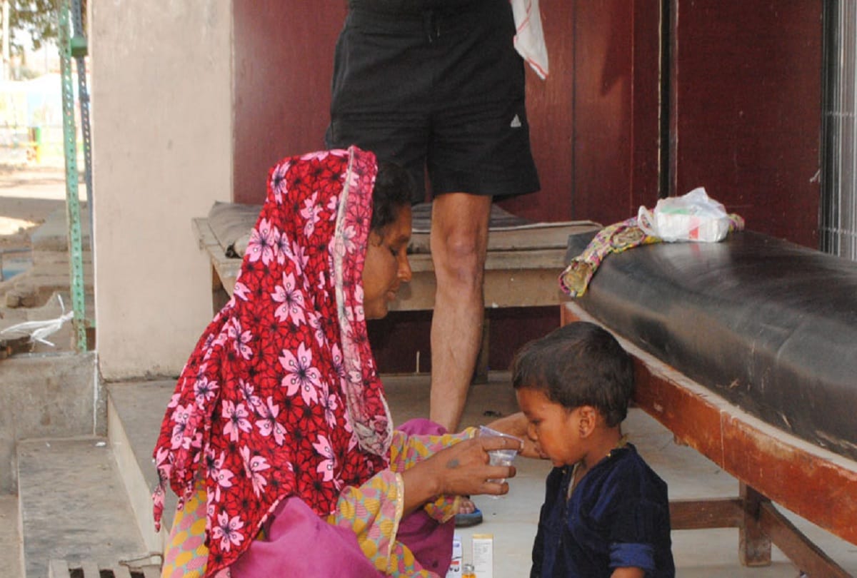Mother came to walk 30 km to treat her son