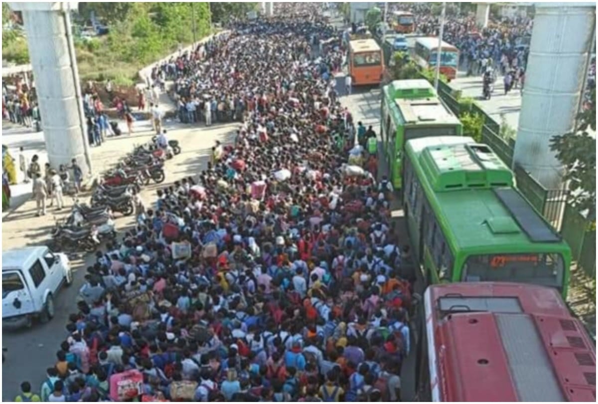 Anand Vihar Bus Stand News Delhi: migrantion in delhi ncr during lockdown