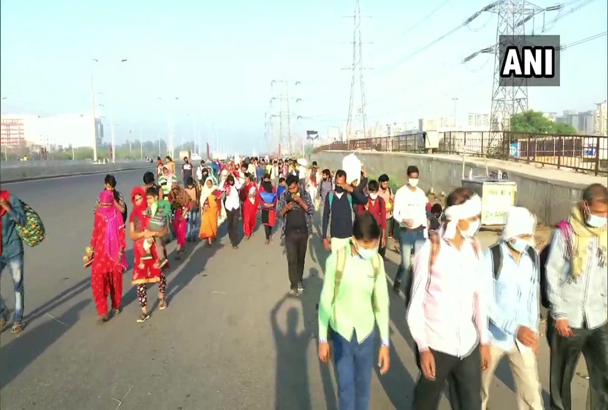 Coronavirus lockdown in india fourth day people leaving delhi ncr for their home towns police stopping thousands on roads