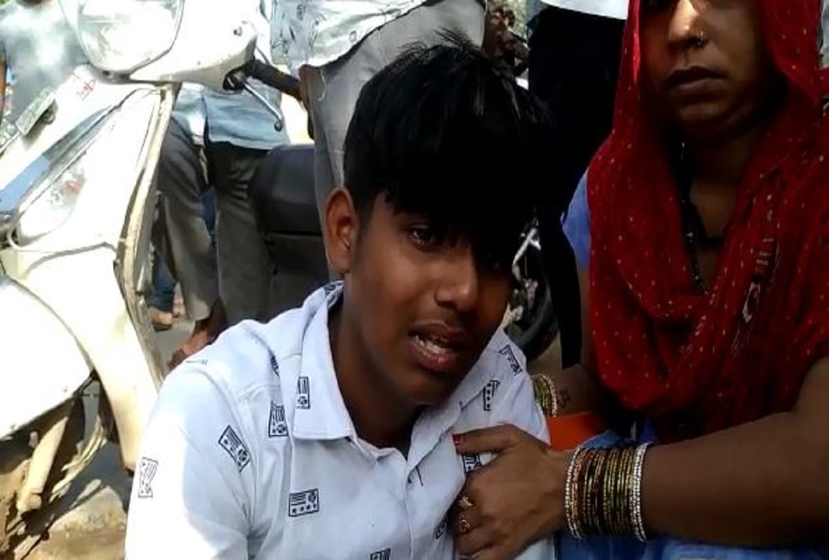 Coronavirus lockdown faridabad police beats boy on scooty for milk buying breaks leg