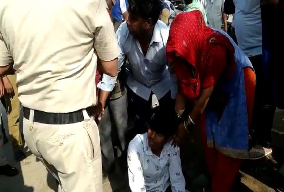 Coronavirus lockdown faridabad police beats boy on scooty for milk buying breaks leg