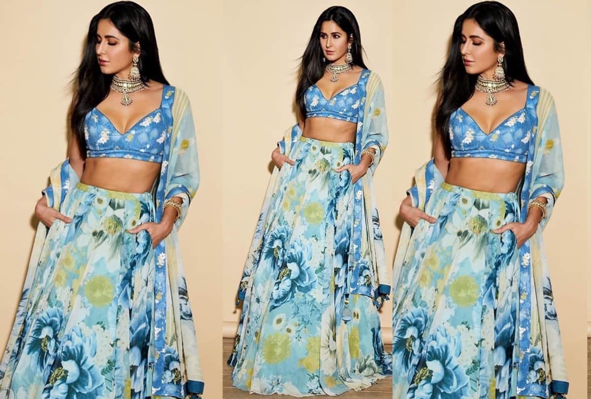 katrina kaif beautiful floral lehenga and saree for summer bride