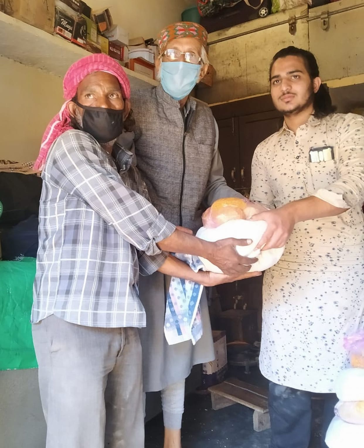 To distribute food to the poor and helpless