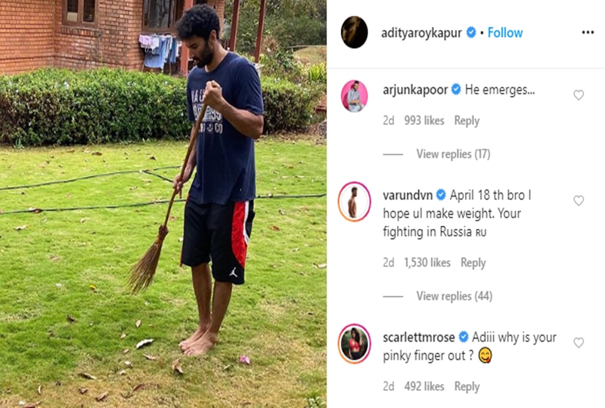 Varun Dhawan Arjun Scarlett Rose Comment on Aditya Roy Kapur viral instagram post amid lockdown