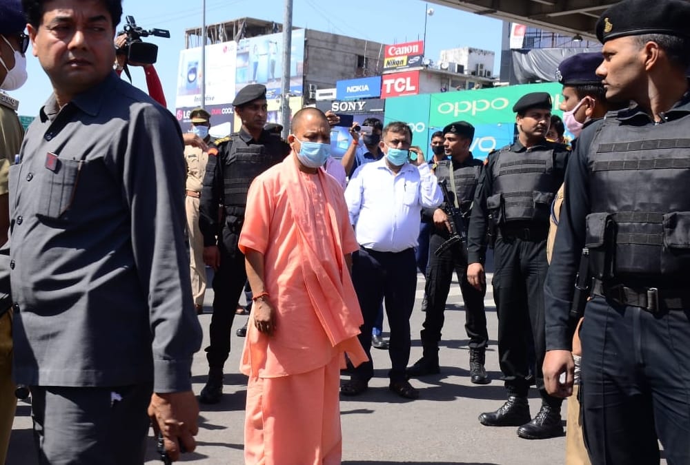 CM yogi Adityanath meets people came from New Delhi.