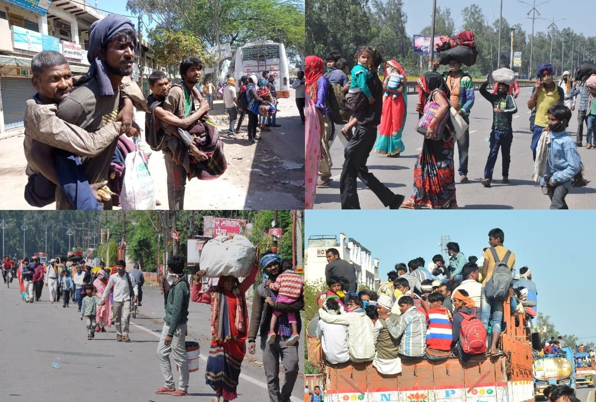 Lockdown Latest Update Migrant workers walking 200 kms to Agra from Ayodhya and delhi
