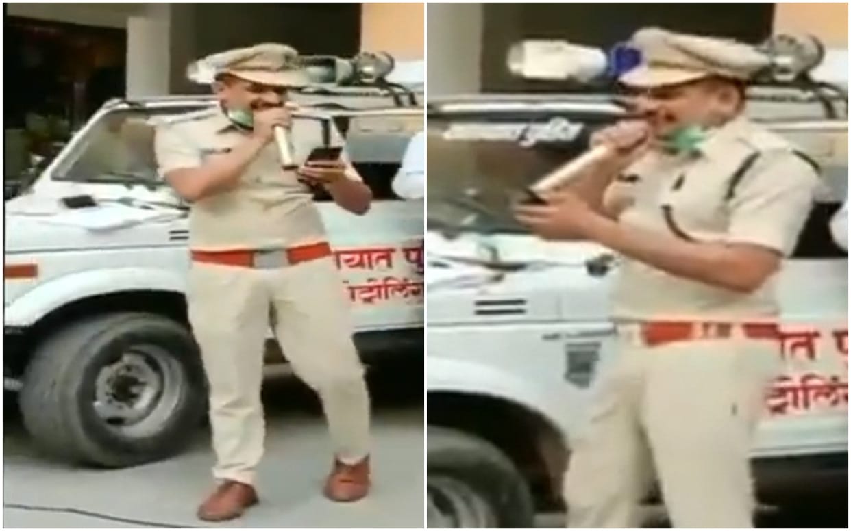 Chhattisgarh Policeman Parivesh Tiwari sings a song to spread awareness about COVID19
