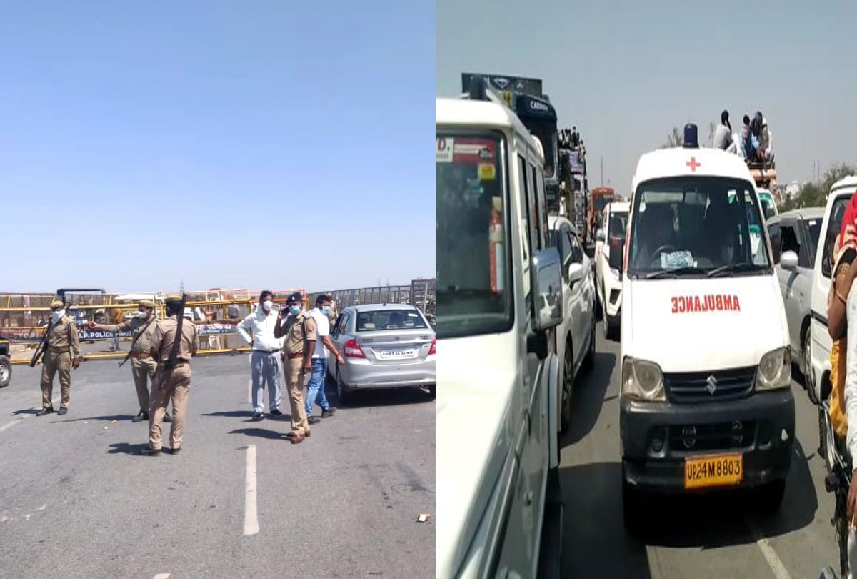 lockdown news update in hindi hot talk between officers of two districts on agra firozabad border