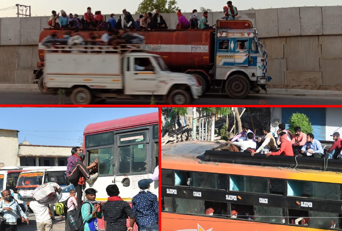 Many people return Delhi to Gorakhpur after Lockdown due to Corona latest Photos