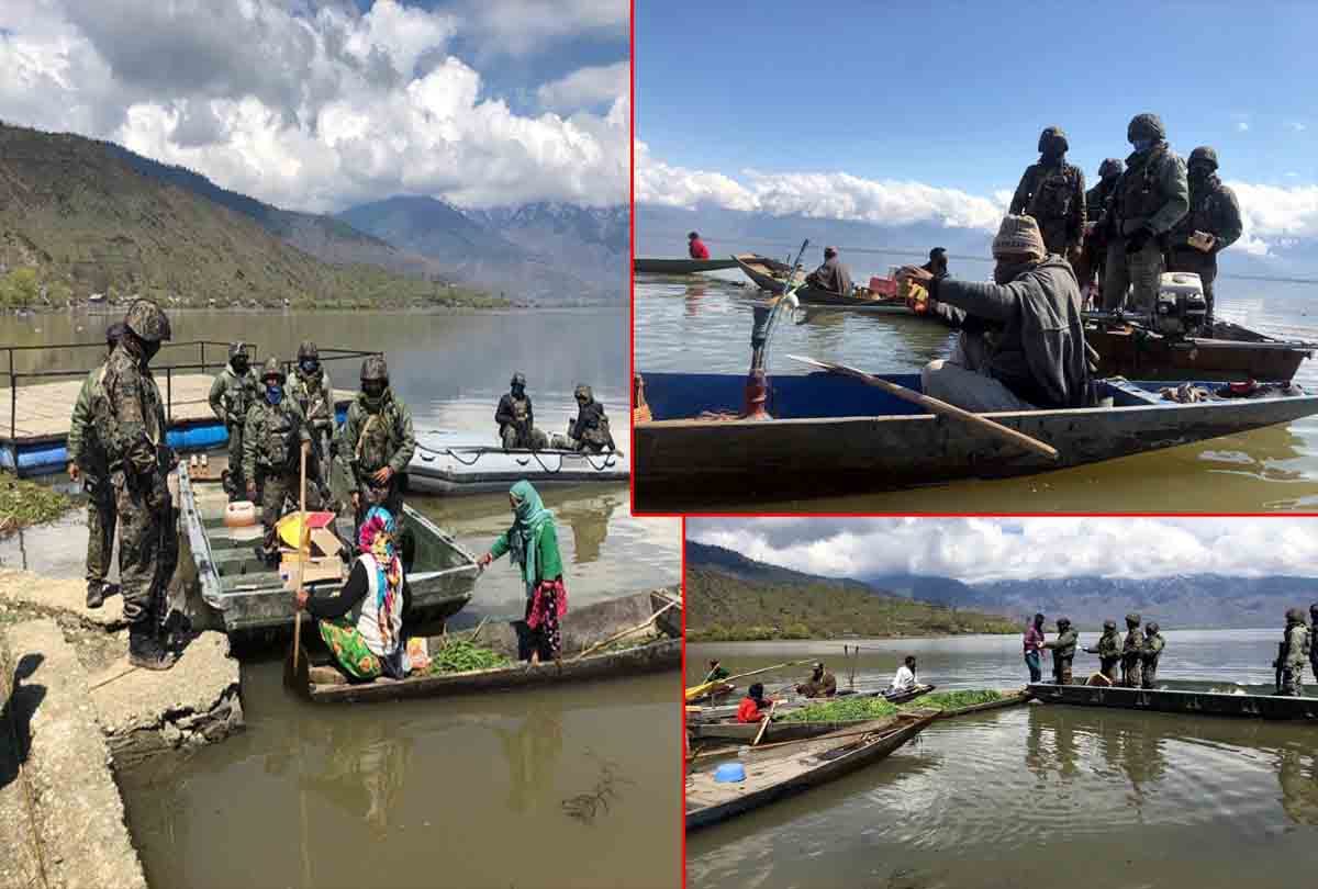 MARCOS under Watlab Sector reach out to fishermen community in Wular Lake to spread awareness about COVID19