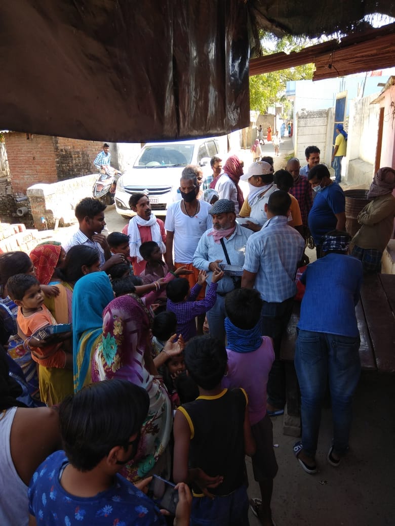 Food items distributed to the needy during  lock down