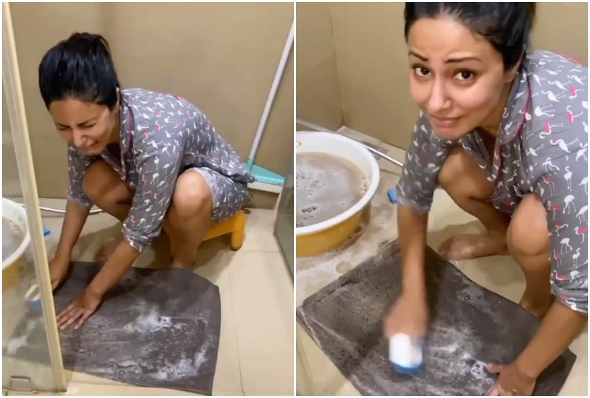 Hina Khan Cleaning Doormates and Crying While Singing Salman Khan Song During Coronavirus Lockdown