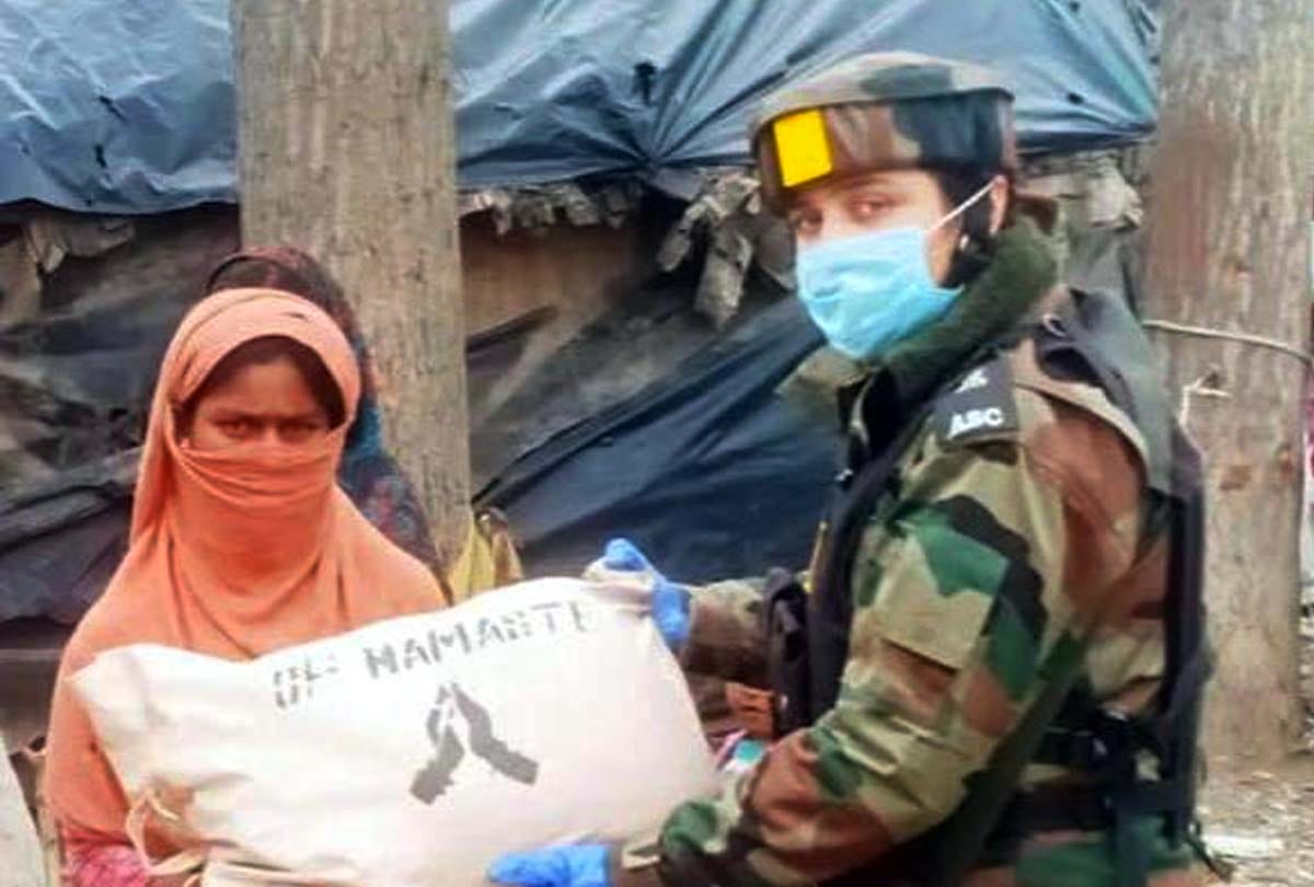 coronavirus jammu kashmir update, ARMY CONTINUES ITS EFFORTS TO SAFEGUARD people AND BRING RELIEF TO NEEDY ACROSS VALLEY