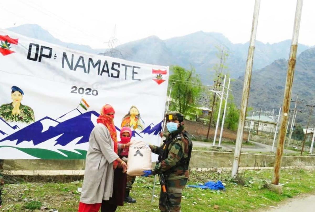 coronavirus jammu kashmir update, ARMY CONTINUES ITS EFFORTS TO SAFEGUARD people AND BRING RELIEF TO NEEDY ACROSS VALLEY