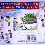 विद्यार्थियों द्वारा बनाई गई पेंटिंग