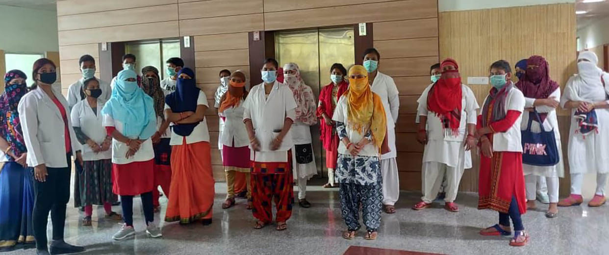 Medical college outsourcing workers strike