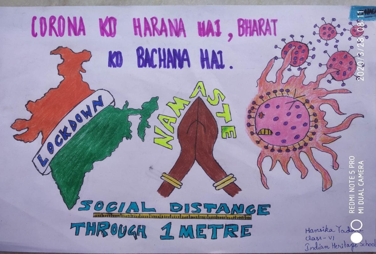 Student Made Paintings On Corona Virus Defeat From India