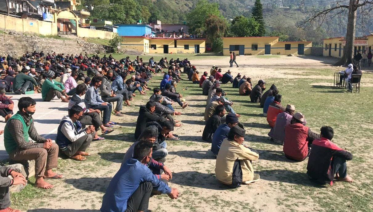 Number of Nepalese gathered in Dharchula reached 1000