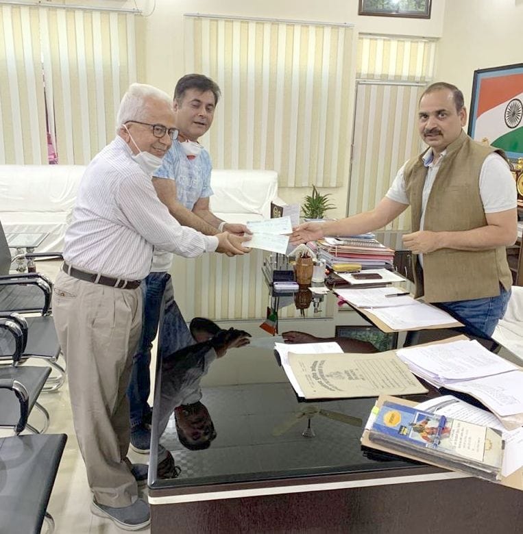 Donated five lakh rupees to the relief fund