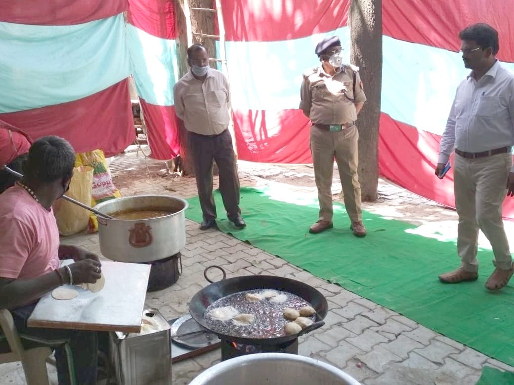 Community kitchen set up in bodies, food will be available